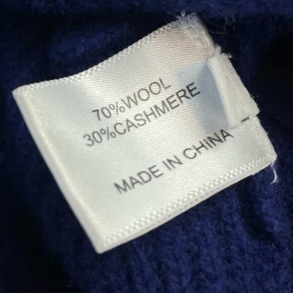 PROENZA SCHOULER | Cashmere & Wool Ribbed Knit Sweater with Side Ties in Cobalt - Picture 10 of 10